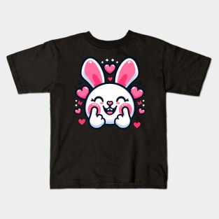 Bunny Love Takes Flight Kids T-Shirt